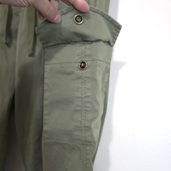 SANCTUARY Green Utility Standard Surplus Elastic Waist Cotton Cargo Pant Size XL - Picture 6 of 15